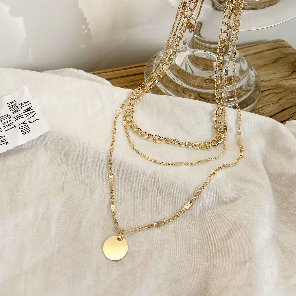 Multilayer Disc Necklace