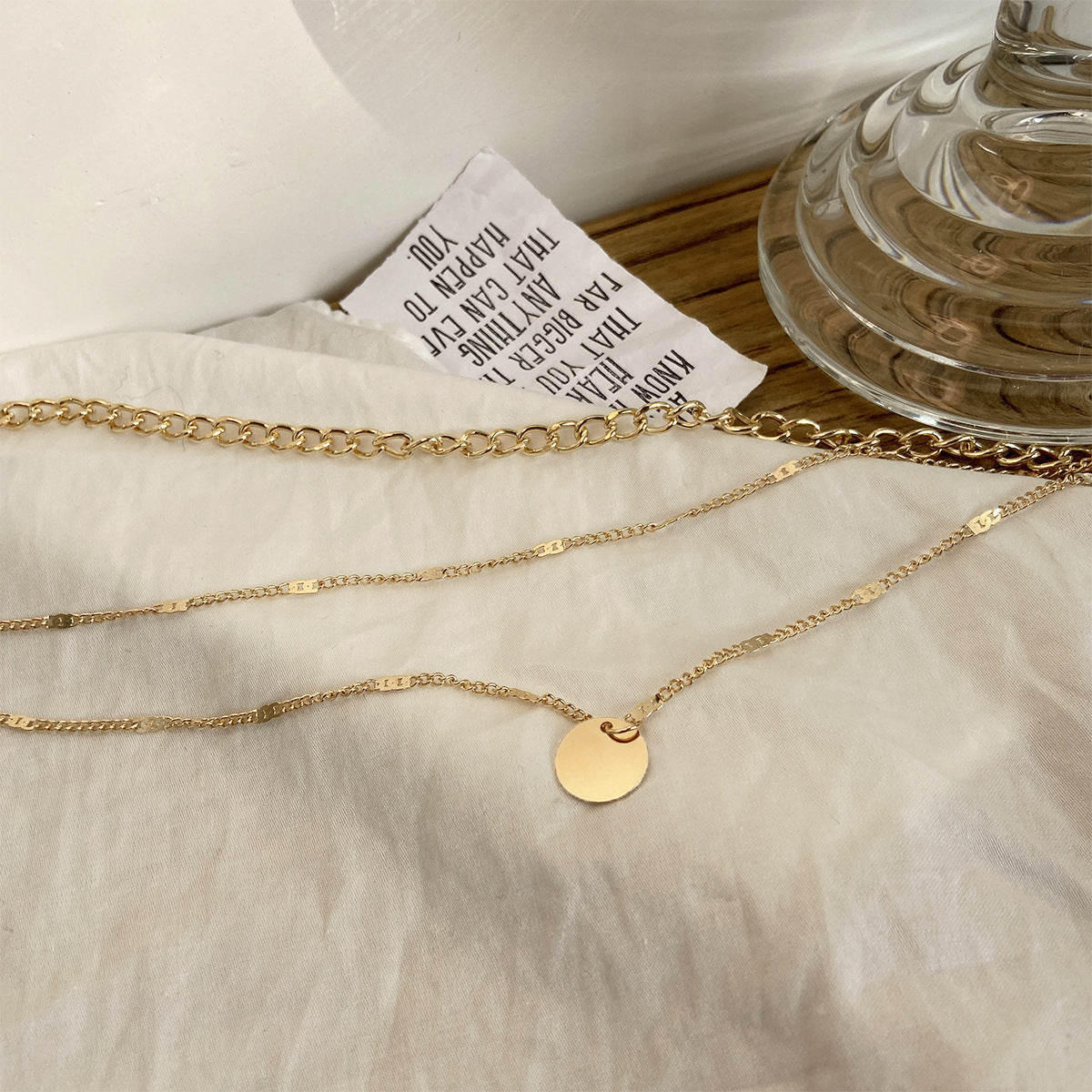 Multilayer Disc Necklace
