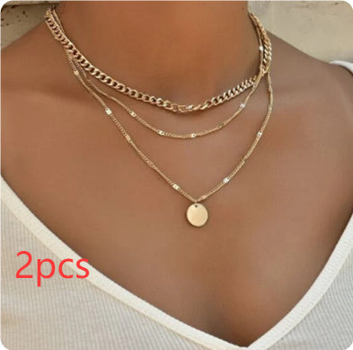 Multilayer Disc Necklace