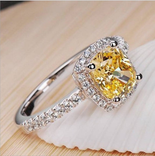 Rings For Women Engagement Ring White Gold Color