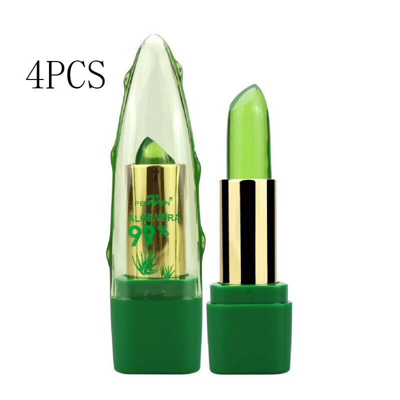 Aloe Vera Lipstick Long Lasting Lip Balm Tature Changing Color Lip Stick