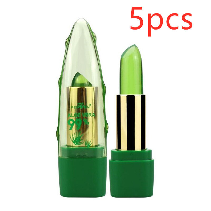 Aloe Vera Lipstick Long Lasting Lip Balm Tature Changing Color Lip Stick