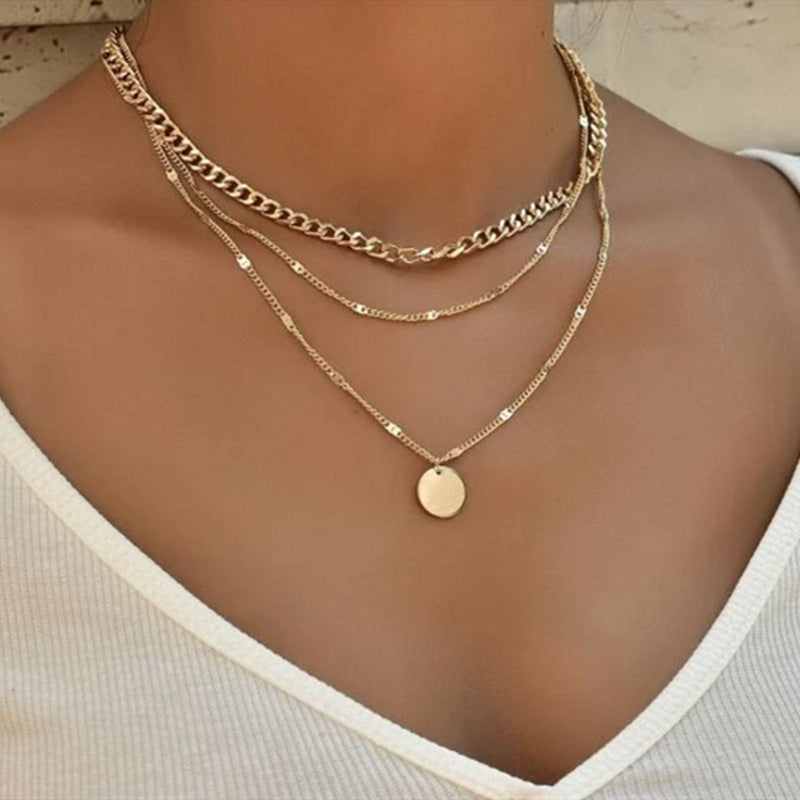 Multilayer Disc Necklace