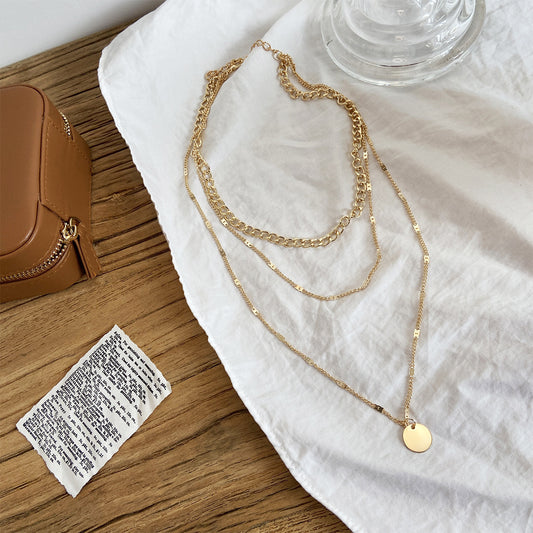 Multilayer Disc Necklace