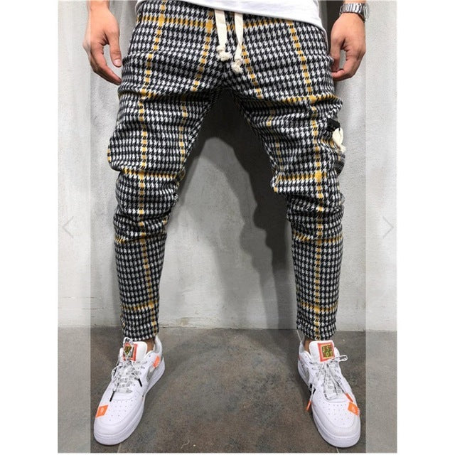 Men Black Pants Male Trousers
