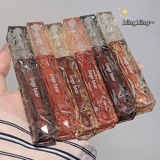 Crystal Transparent Diamond Light Mirror Lip Lacquer White