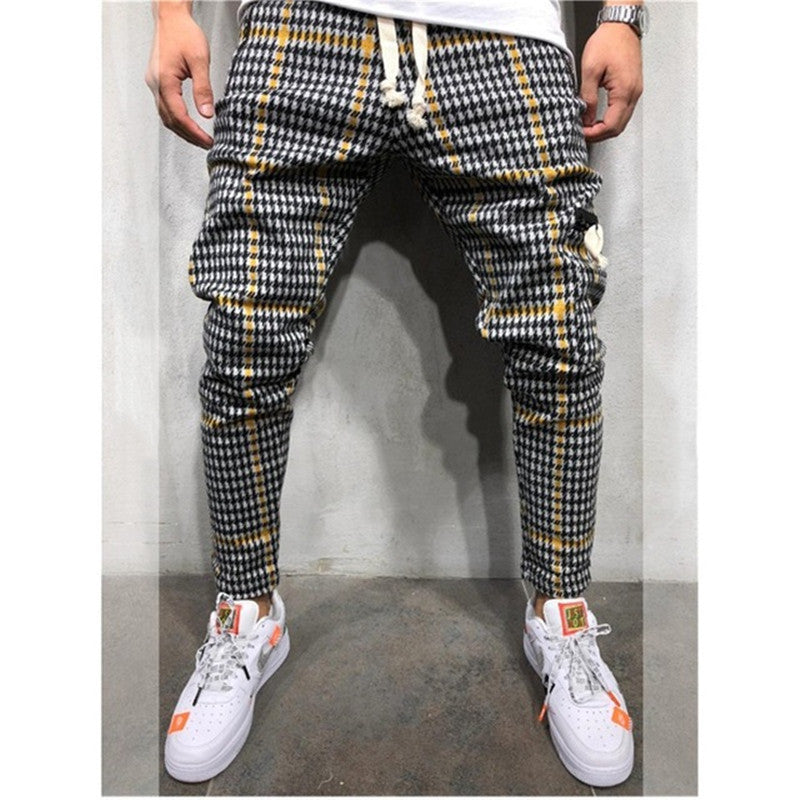 Men Black Pants Male Trousers