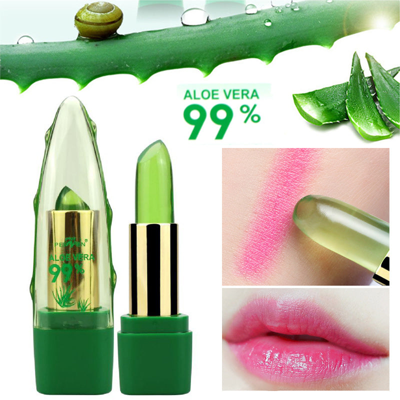 Aloe Vera Lipstick Long Lasting Lip Balm Tature Changing Color Lip Stick