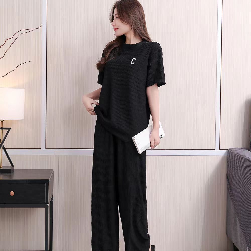 Women's Spring And Summer Embroidery Homewear Suit